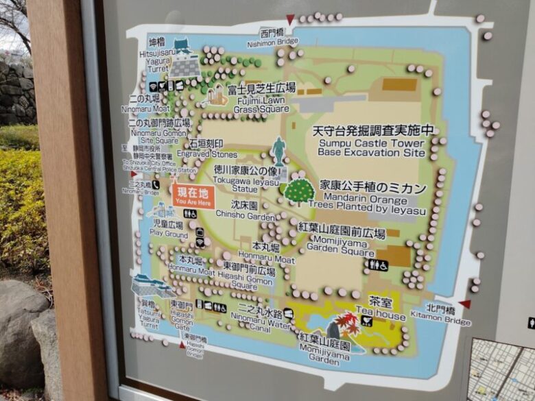 駿府城公園の地図
