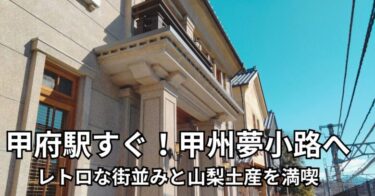 甲州夢小路とは？見どころやおすすめのお土産・カフェを紹介【甲府駅徒歩3分】