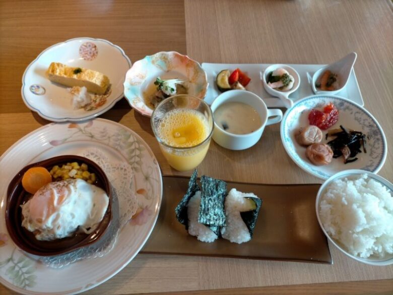 松島一の坊の朝食ブッフェメニュー