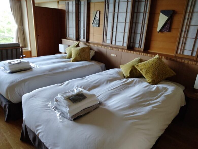 松島ツインのベッド
