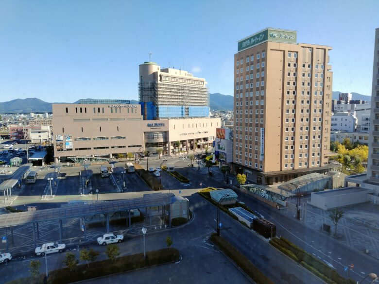 東横イン弘前駅前部屋からの景色