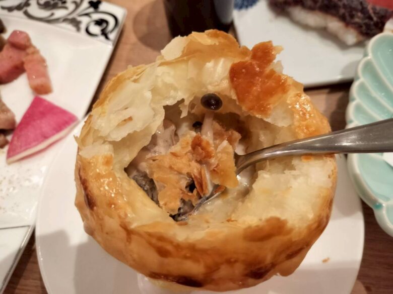 松島一の坊の夕食ビュッフェ「パイ包み焼」