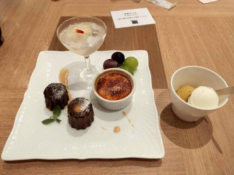 松島一の坊の夕食ビュッフェ「デザート」