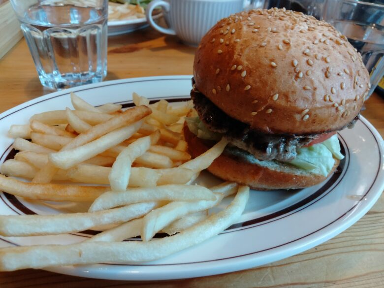 ムースヒルズバーガーのハンバーガー