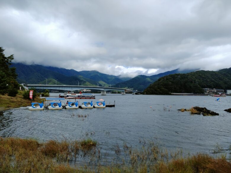 大池公園から見た河口湖