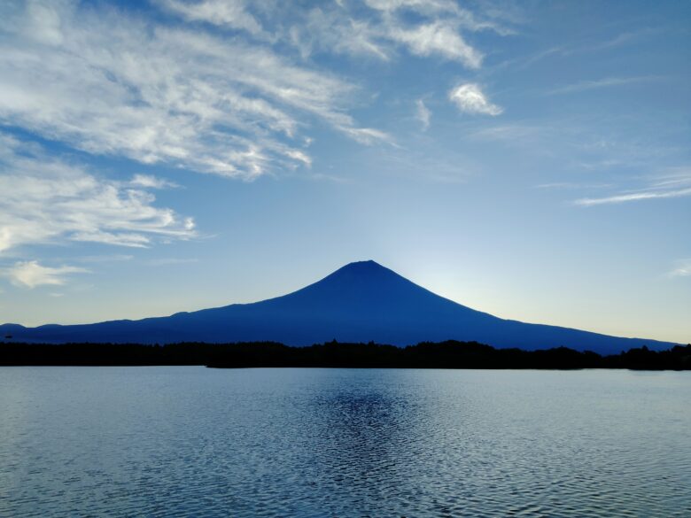 田貫湖と富士山