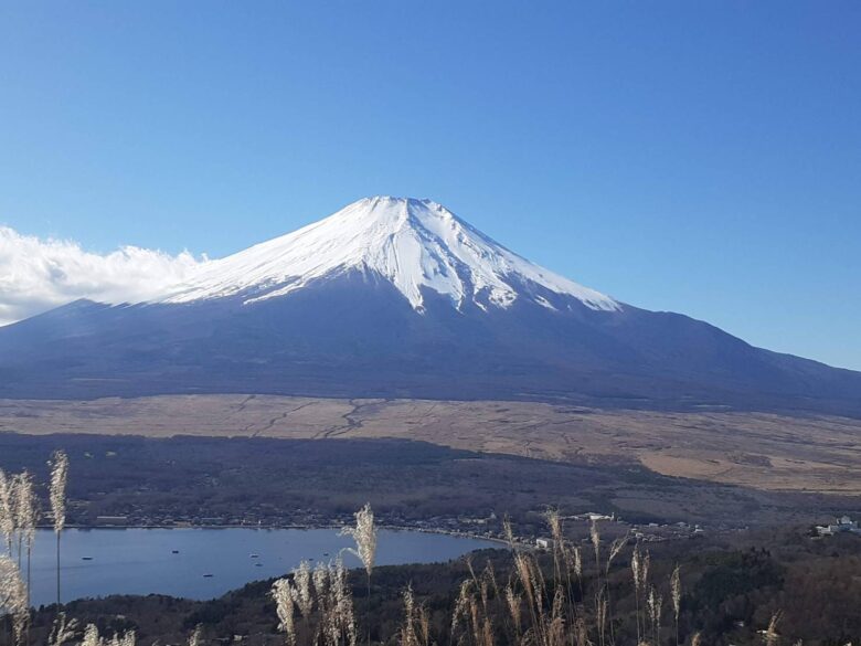 山中湖と富士山