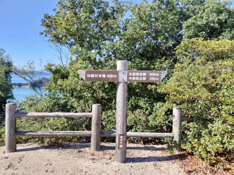 大久野島展望台にある案内板